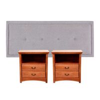 Respaldo King + 2 Veladores CIC Ganges