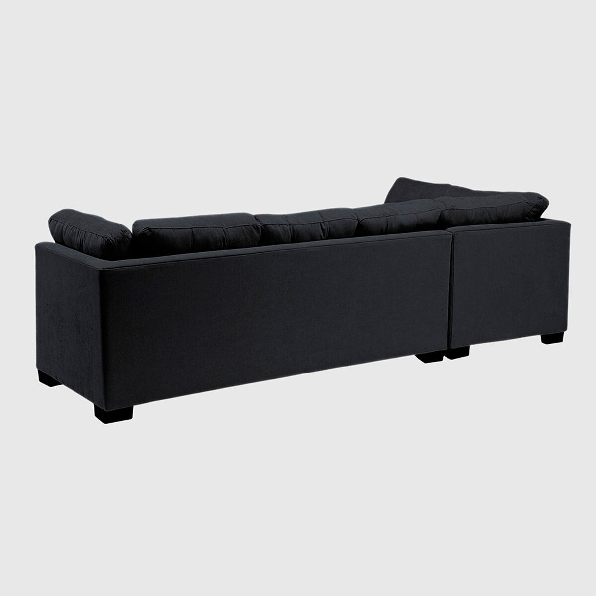 Seccional Izquierdo Muebles MPR Edimburgo 5 Cuerpos Negro