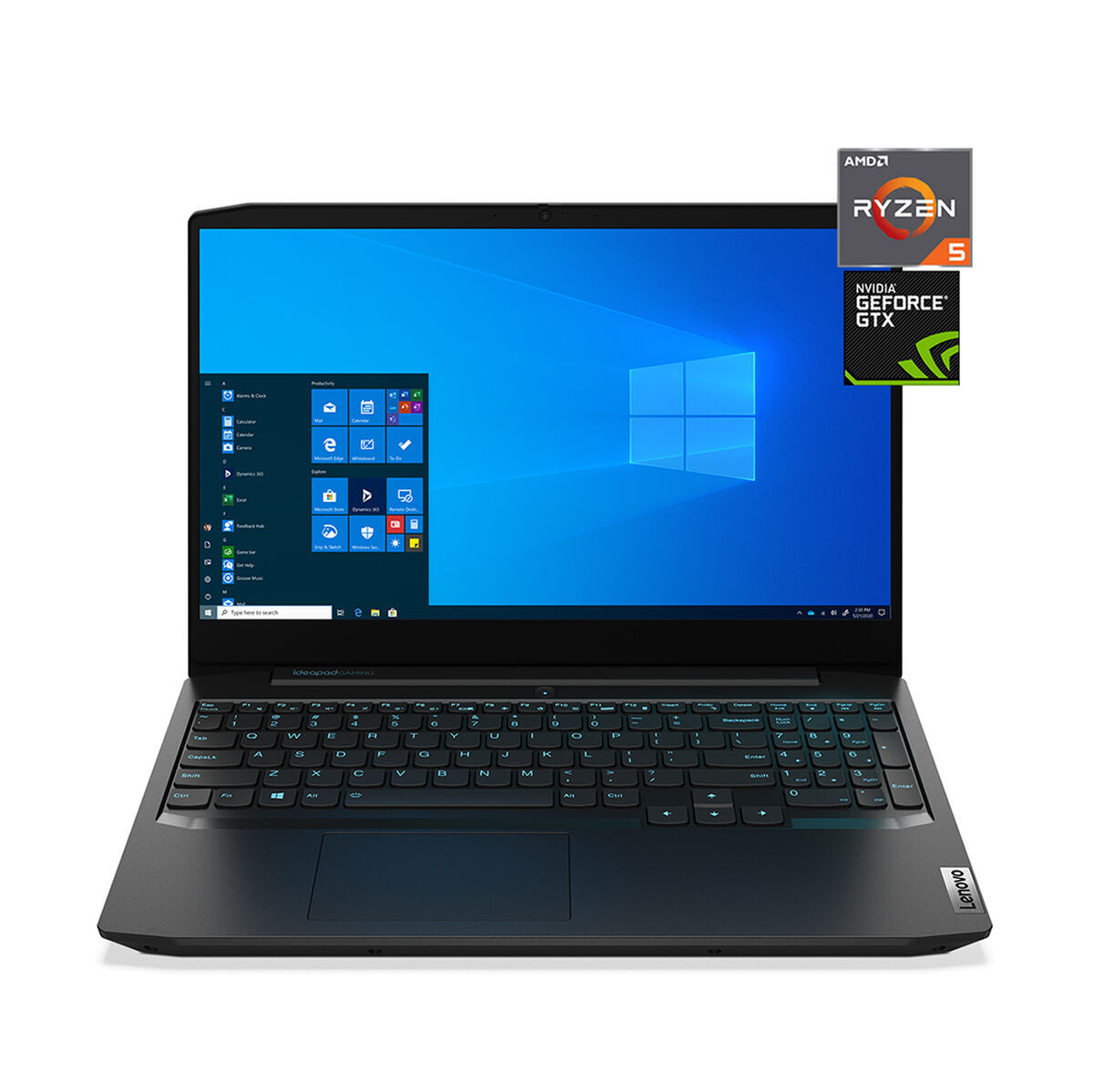Combo Notebook Gamer Lenovo Gaming 3 Ryzen 5-4600H 8GB 512GB SSD 15,6" NVIDIA GTX1650Ti + Kit Gamer Hyundai 4 en 1 Teclado + Audífonos + Mouse + MousePad