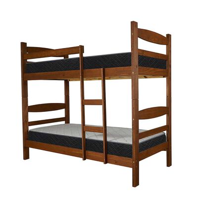 Imagen 1 del producto Camarote Celta Madera 1 Plaza Texas + Colchones Atlantis Black