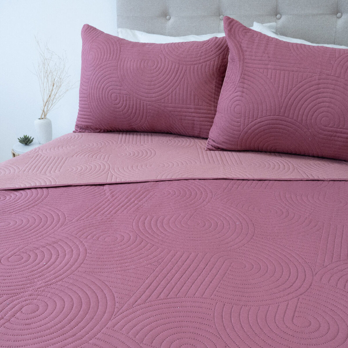 Quilt Doral Hotpress Bi-Color King Rosa