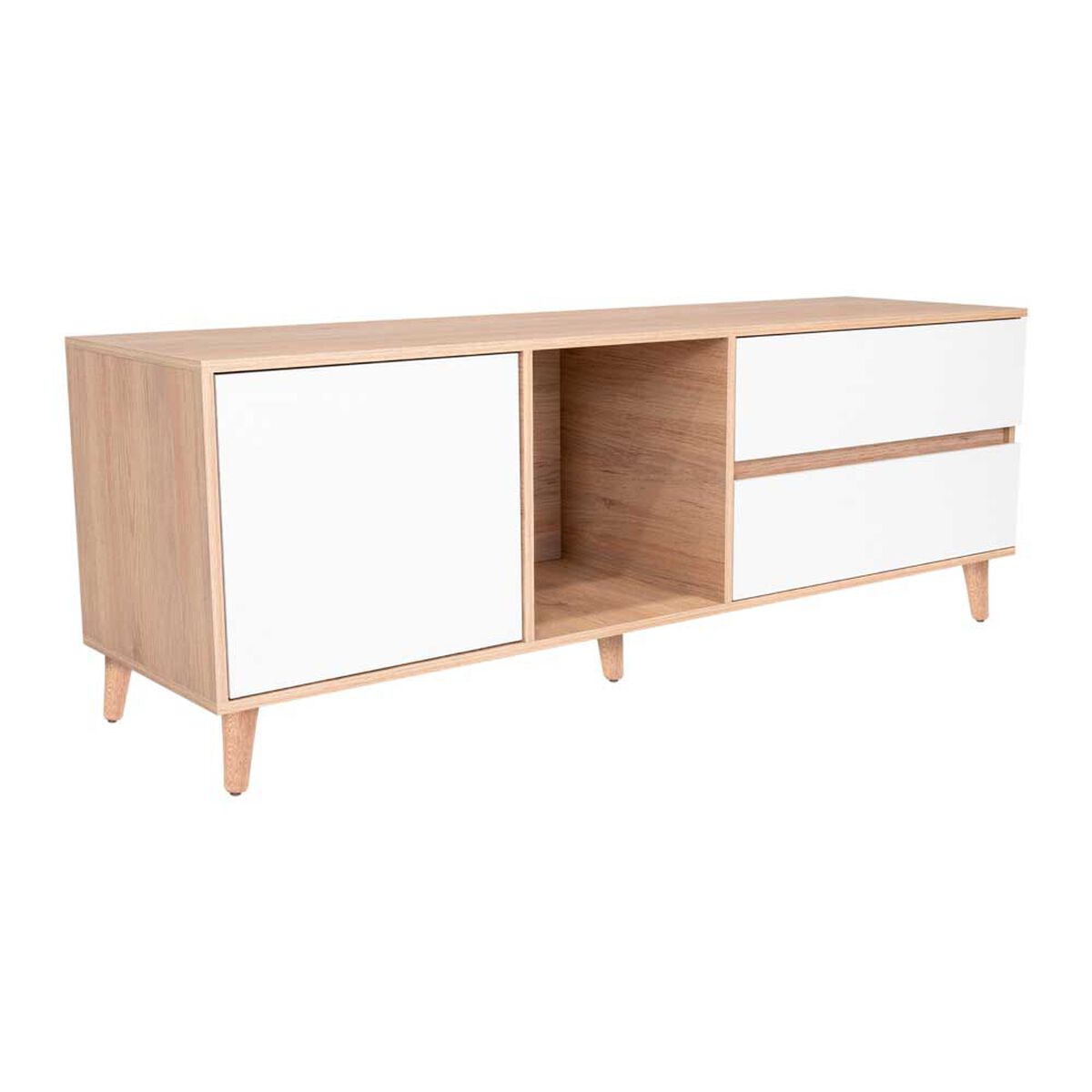 Rack Tuhome Acacia Hasta 60" Rovere-Blanco