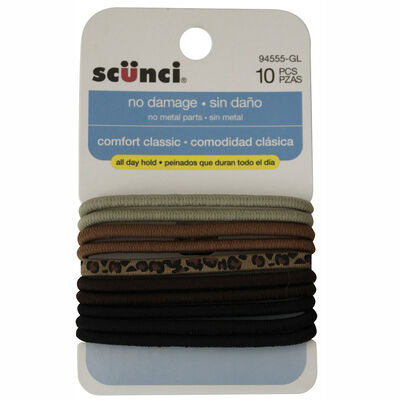 Set Elásticos Colores Tierra +  Animal Print, 10 Piezas