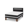Cama Europea CIC 2 Plazas Ortopedic + Respaldo Munich Negro