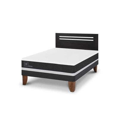 Imagen 2 del producto Cama Europea CIC 2 Plazas Ortopedic + Respaldo Munich Negro