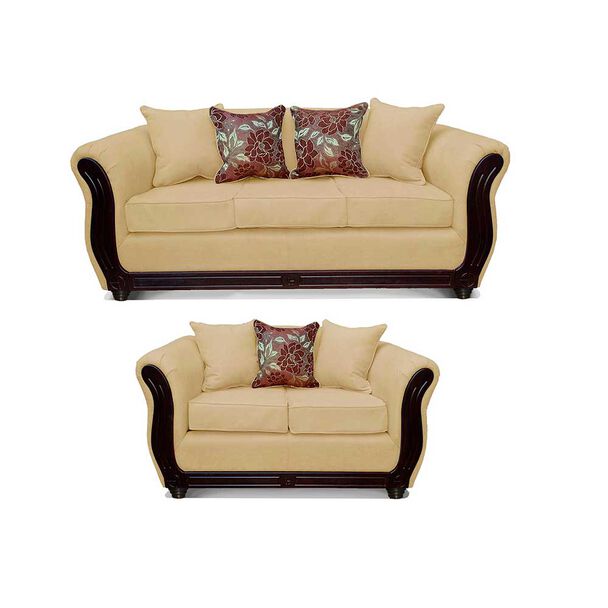 Juego de Living Elegant Detail Girona Sofá 3 Cuerpos + Sofá 2 Cuerpos Beige