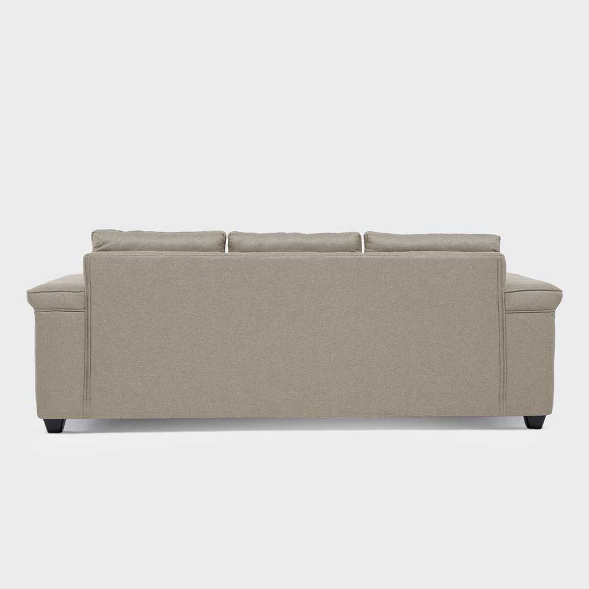 Sofá Mons Sicilia 3 Cuerpos + Dos Pouf 1 Cuerpo Beige