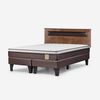 Cama Europea Rosen Base Dividida King New Style 4 Plus + Respaldo Ferrara