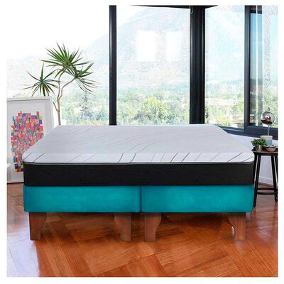 Imagen 1 del producto Cama Europea Latam Home 2 Plazas Zen Pro Turquesa