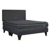 Cama Europea Celta King Black Elite Base Dividida + Respaldo