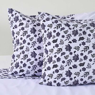 Imagen 2 del producto Juego de Sábanas American Family 2 Plazas Lavande Blanco 144 Hilos Blanco