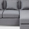 Seccional Muebles MPR Charlotte 4 Cuerpos Gris