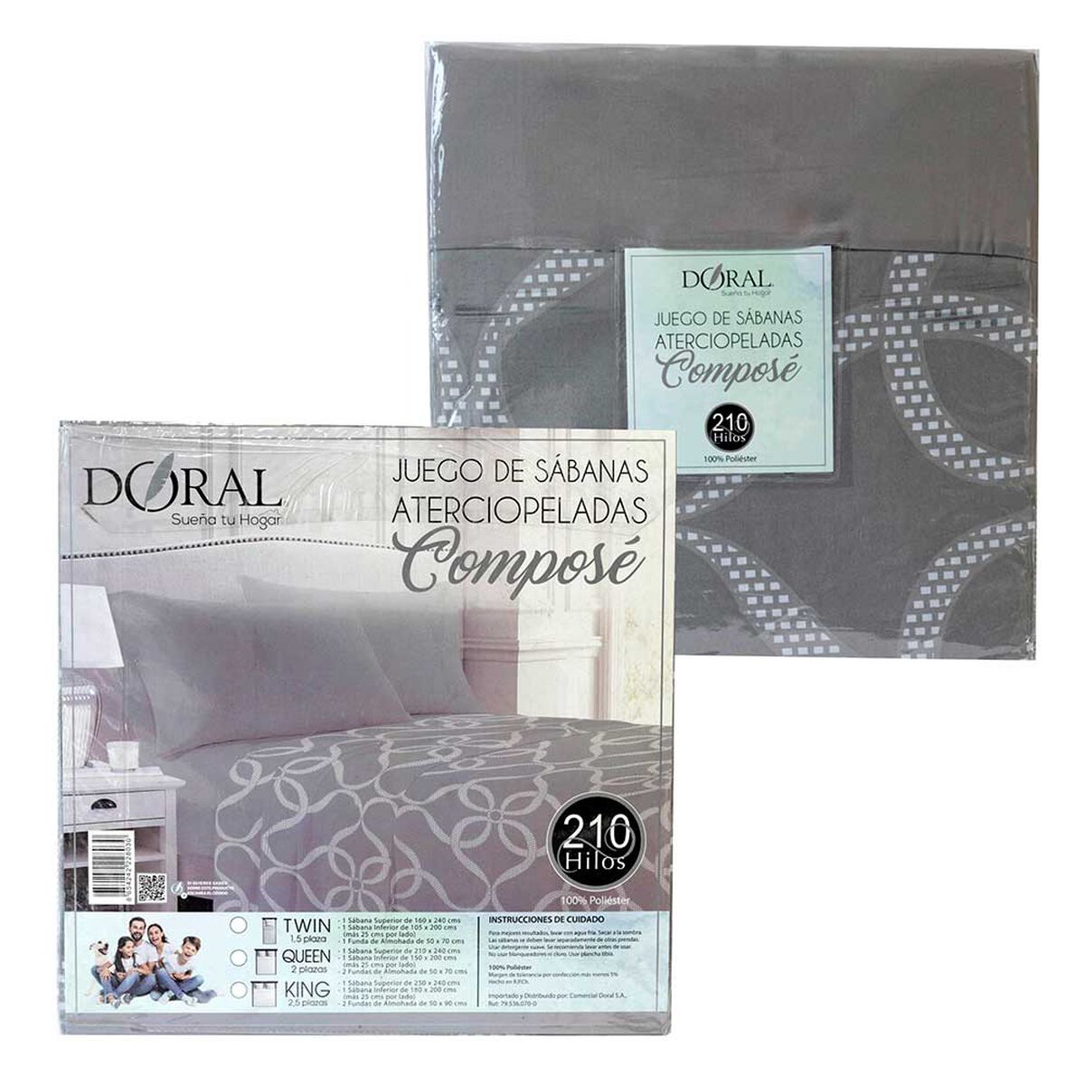 Juego de Sábanas Doral King Compose Premium D5