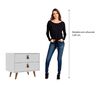 Velador Di Poretti Design Padua 2 Cajones Blanco