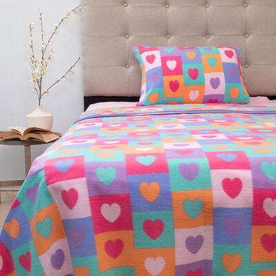 Imagen 1 del producto Sábana de Polar Doral 1,5 Plazas Senses Corazón
