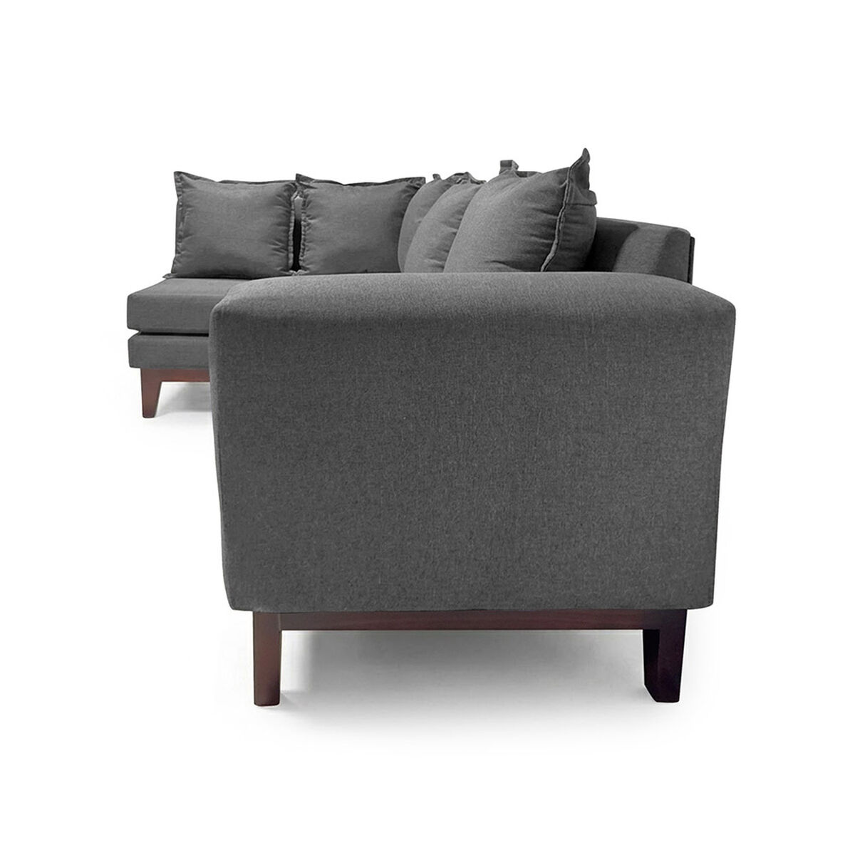 Seccional Izquierdo Living Factory Berlin 4 Cuerpos Gris