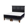 Cama Europea CIC Base Dividida 2 Plazas Premium + Respaldo Torino Negro