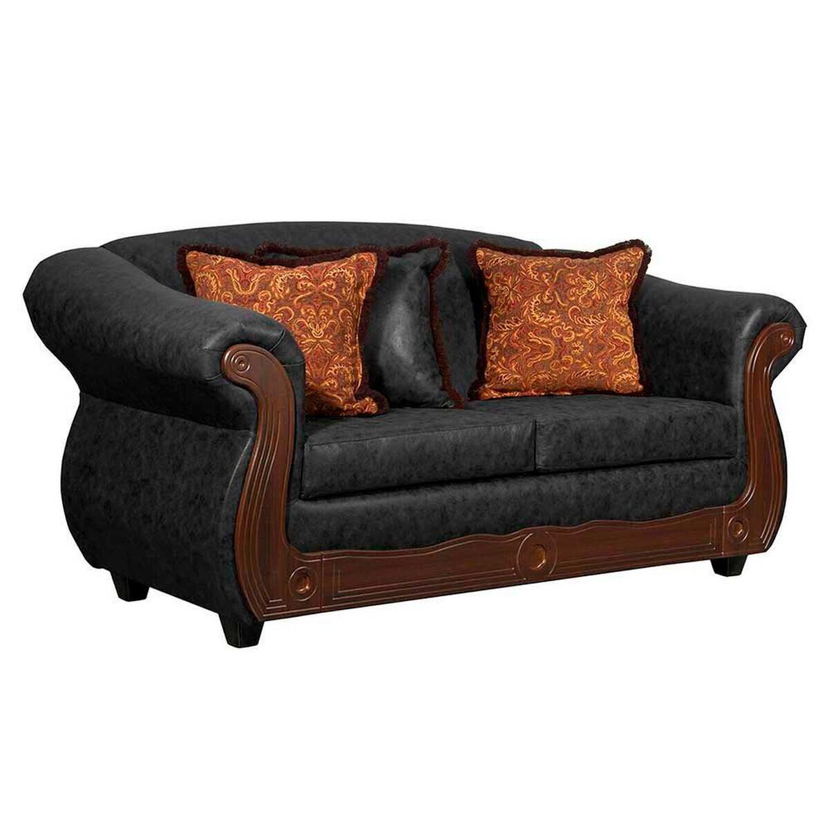 Juego de Living Black Factory Estambul 4 Cuerpos Negro