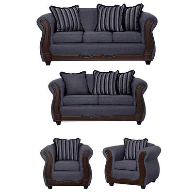 Imagen 1 del producto Juego de Living Black Factory Sofia 7 Cuerpos Marengo