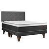 Cama Europea Celta Base Dividida King Everest + Respaldo Everest
