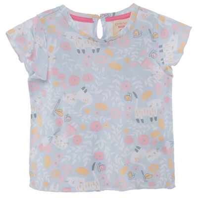 Polera Estampada Manga Corta de Algodón Chess Baby