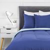 Set Plumón Bicolor + 2 Cojines Casanova 2 Plazas Azul Celeste