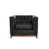 Sill&oacute;n Latam Home Cuero Colorado Roma 1 Cuerpo Negro