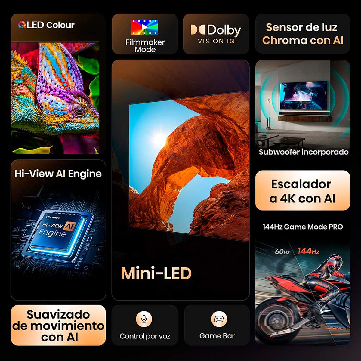 MINI LED Hisense 65U7QG 65" Ultra HD 4K