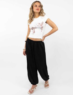 Imagen 2 del producto Polera Crop Manga Corta Mujer Icono Blanco