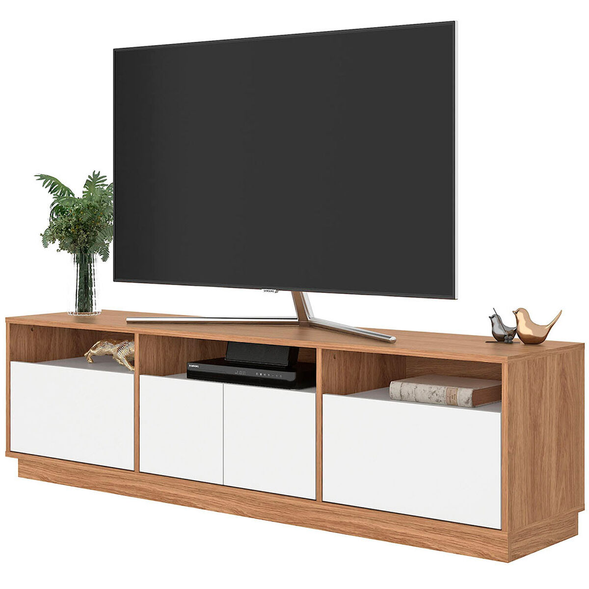 Rack TV Vekkahome Atlas Hasta 70" Caf&eacute;