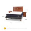Cama Europea CIC King S&uacute;per Premium + Respaldo + Veladores