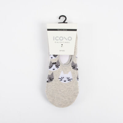 Imagen 1 del producto Pack 3 Calcetines Invisible Mujer Icono Surtido