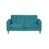Sofá Latam Home Salermo Tela Velvet 2 Cuerpos Turquesa