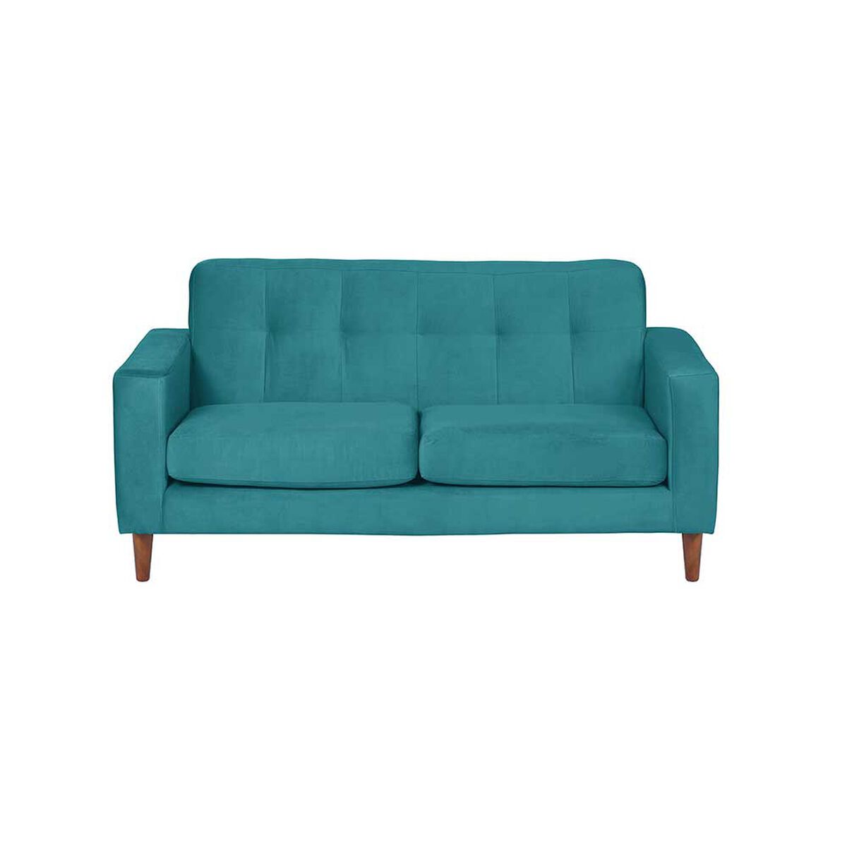 Sofá Latam Home Salermo Tela Velvet 2 Cuerpos Turquesa