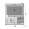 Centro Entretenimiento Almore Budapest Hasta 70" Café y Off White