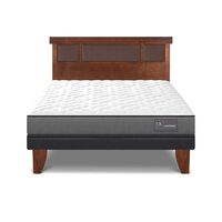 Cama Europea CIC 2 Plazas Anatomic + Respaldo New Dublin Caramelo