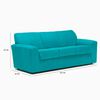 Juego de Living Cabsur Milan Sof&aacute; 3 Cuerpos + Sof&aacute; 2 Cuerpos Chenille Turquesa