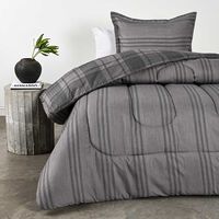 Plumón Elements & Co 1,5 Plazas Squard Gris