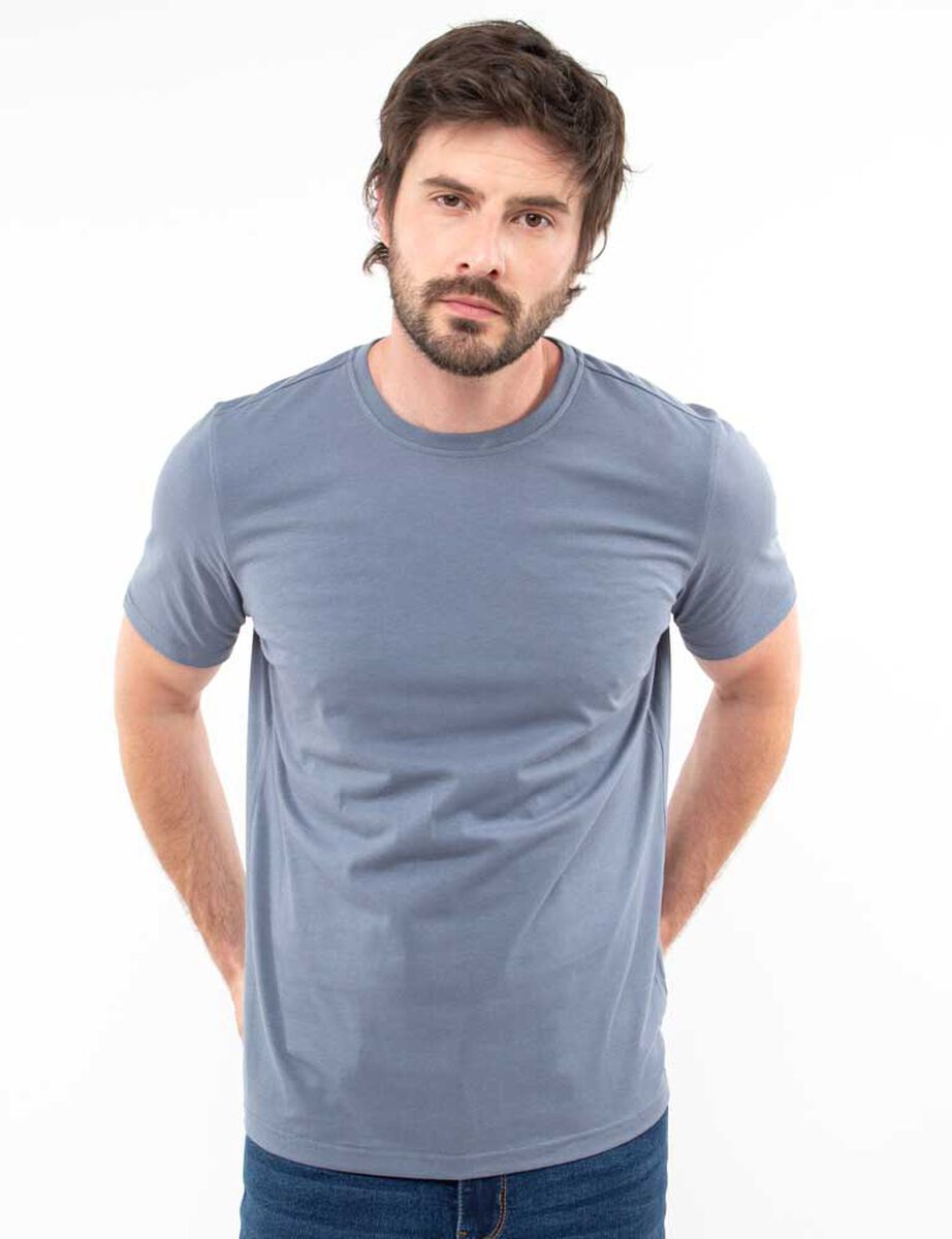 Polera Slim Lisa Manga Corta Hombre Zibel