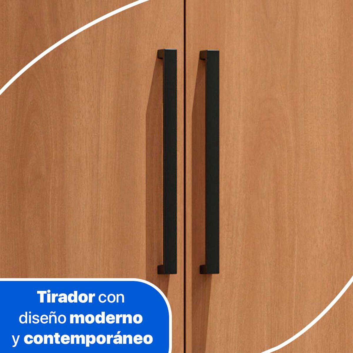 Clóset Roca Ámbar 6 Puertas 2 Cajones Canela