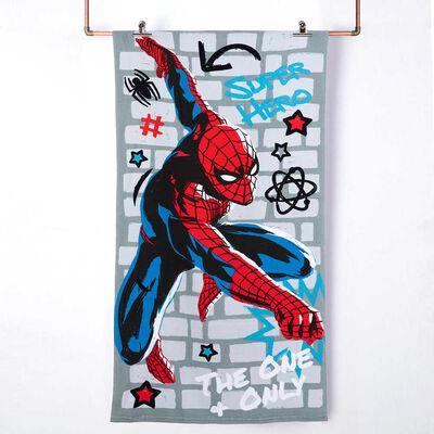 Toalla de Playa Spiderman Only 70x140 cm Multicolor