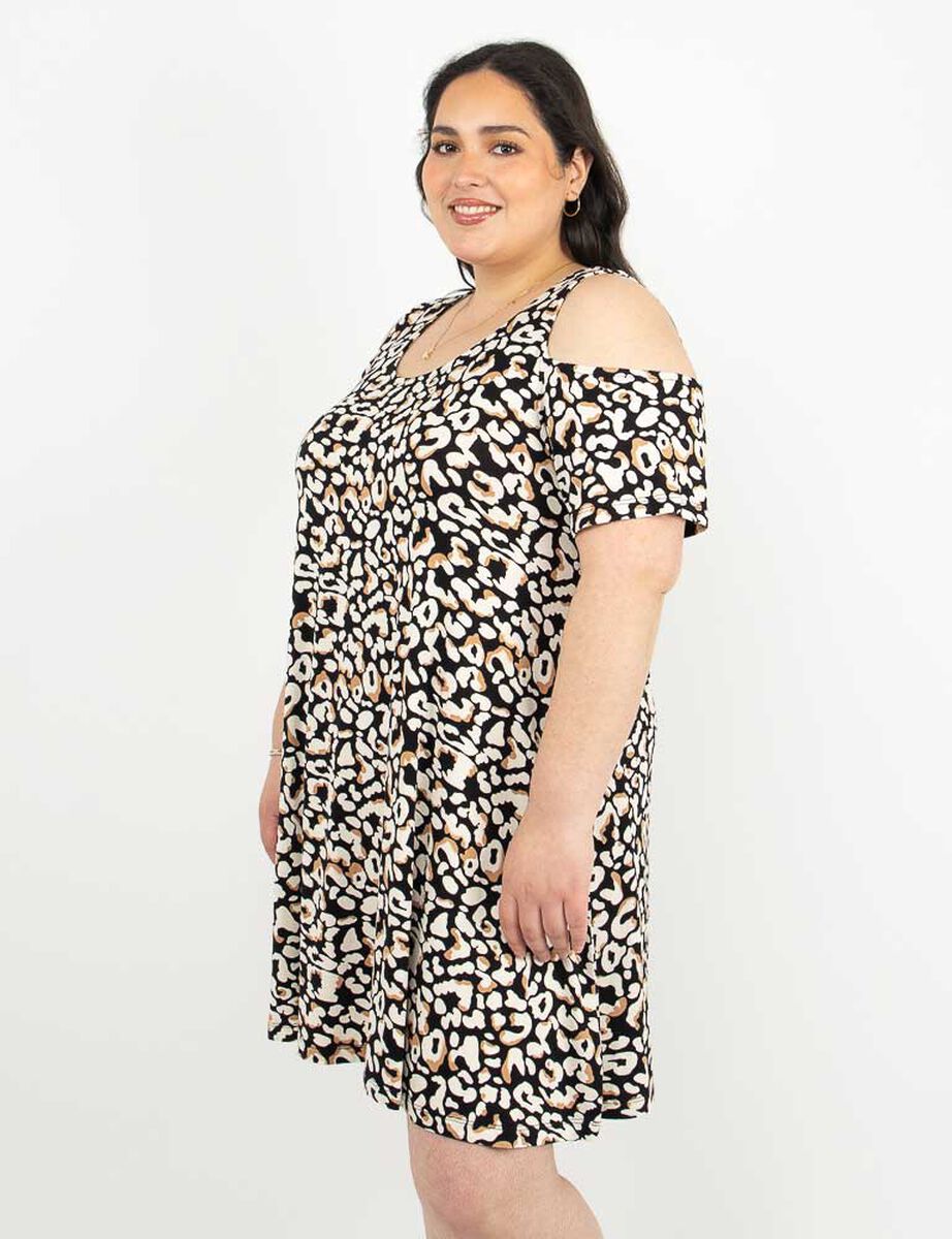 Vestido Corto Manga Corta Mujer Extralindas