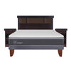 Cama Europea CIC 2 Plazas Ortopedic Advance + Respaldo + 2 Veladores Dublin Chocolate