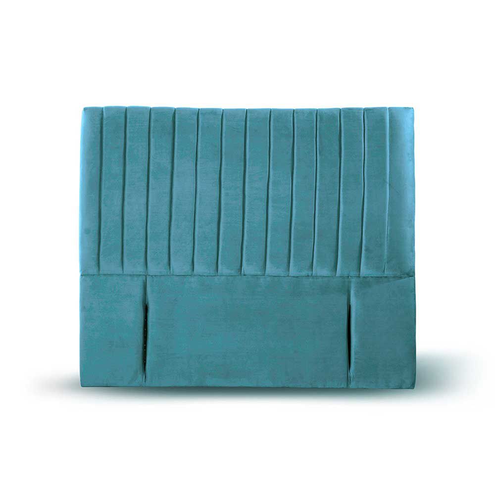 Respaldo Latam Home King Sorrento Tela Velvet Turquesa