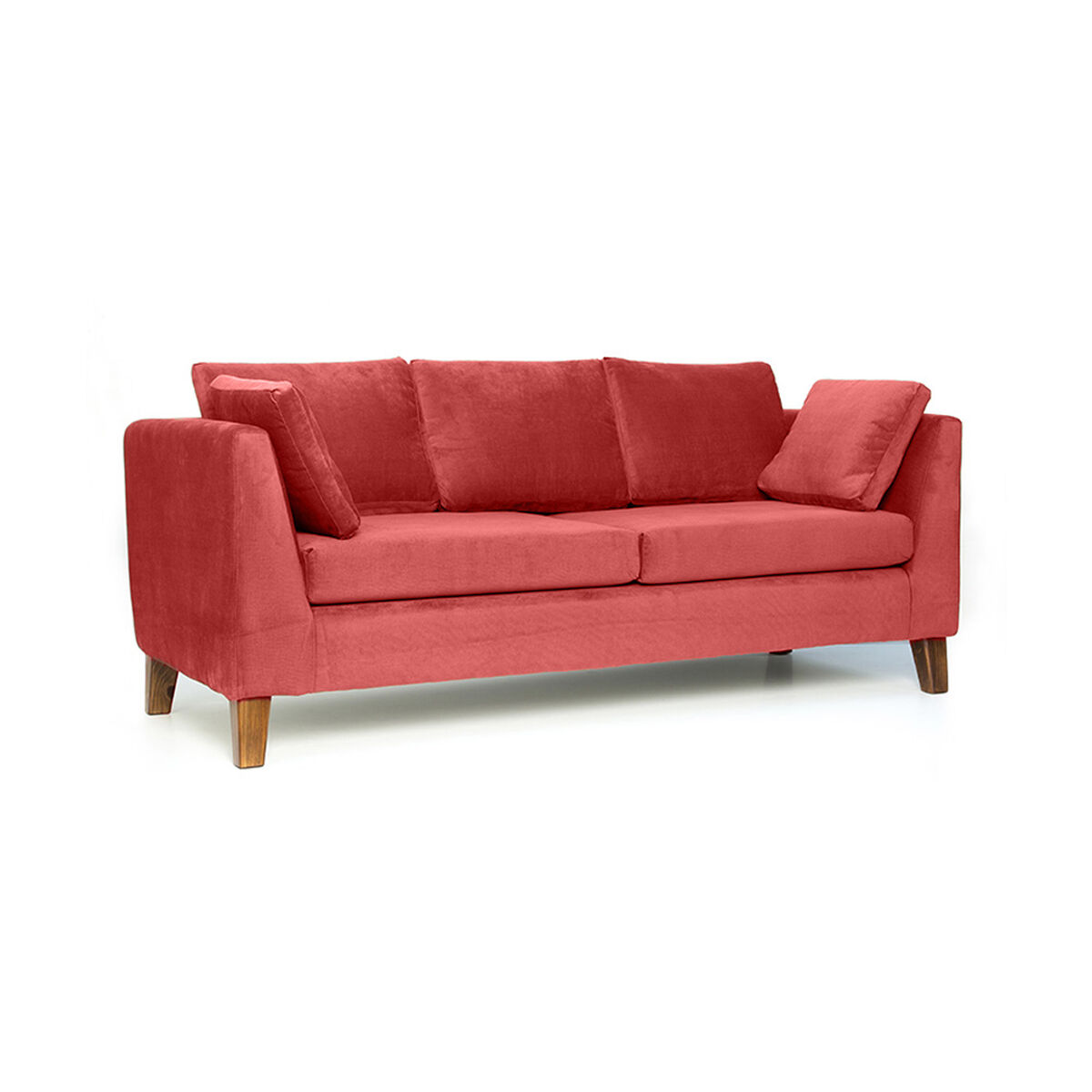 Sof&aacute; Barra Design Estocolmo 3 Cuerpos Rojo