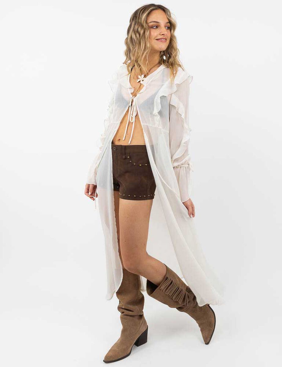 Blusa Larga Manga Larga Mujer Icono