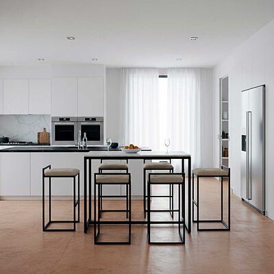 Imagen 2 del producto Juego Comedor Terraza Mons Barcelona Cuarzo + 6 Sillas Beige