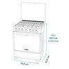 Cocina a Gas Mabe ANDES7670FX1 5 Quemadores