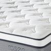 Combo Cama Europea Rosen 1,5 Plazas Indie BN + Respaldo y Veladores Rachel