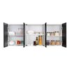 Mueble de Cocina TuHome 1,50 Vidrio 6 Puertas Wengue Blanco